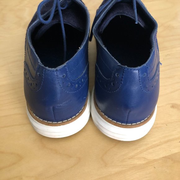 COLE HAAN Great Jones Wingtip Oxford Shoes Men’s size 9 Navy Blue Denim main image 4
